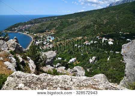 View Of The Simeiz Town From Koshka Mount In Crimea