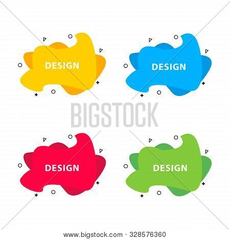 Gathering Colorful Modern Abstract Illustration Banners. Birtu, Yellow, Red, Green