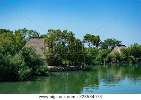 House In The Fishing Village Of Lignano, Italy.