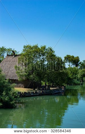 House In The Fishing Village Of Lignano, Italy.