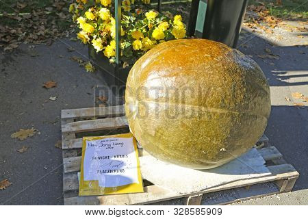 Ludwigsburg, Germany-october 16, 2016: The World's Largest Pumpkin Festival At The Ludwigsburg Palac