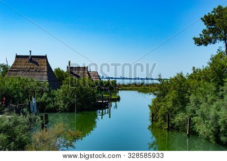 House In The Fishing Village Of Lignano, Italy.