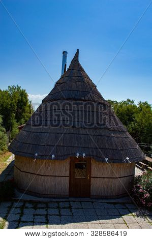 House In The Fishing Village Of Lignano, Italy.