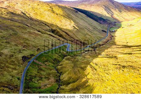Aerial View From Glengesh Pass By Ardara, Donegal, Ireland