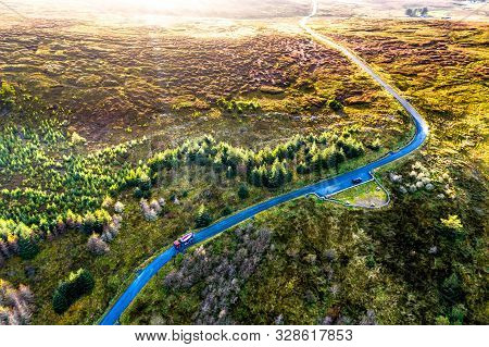 Aerial View From Glengesh Pass By Ardara, Donegal, Ireland