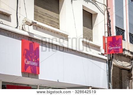 Lyon, France - July 17, 2019: Camaieu Logo In Front Of Their Shop For Lyon. Camaieu Is A French Fash
