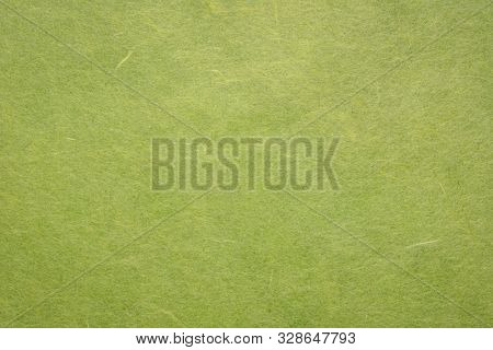 background and texture of moss green  Korean hanji paper handmade from inner bark of the mulberry tree