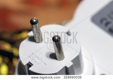 Eu Smart Power Plug Euro European Union Two 2 Pin Socket Close-up Color Artistic Photo