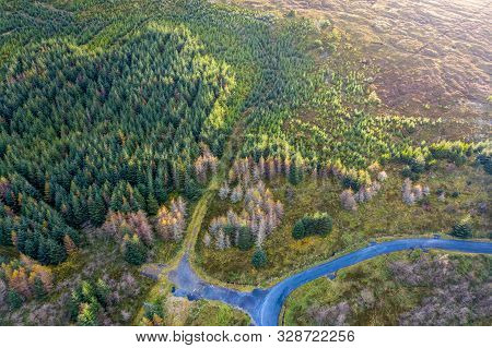 Aerial View From Glengesh Pass By Ardara, Donegal, Ireland