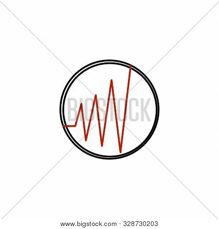 Heart Beat Monitor Pulse Line Art Vector Icon For Medical Apps And Websites. Stock Vector Illustrati
