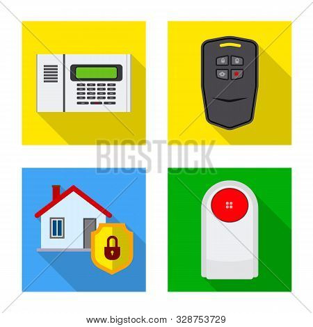 Vector Illustration Of Office And House Sign. Collection Of Office And System Stock Vector Illustrat