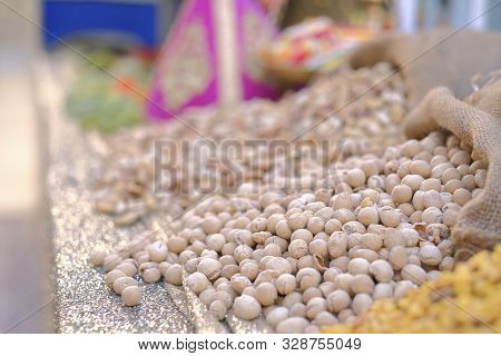 Closeup View Of Steamed Golden Groundnuts. Groundnut Is Scientifically Known As Arachis Hypogaea.nut
