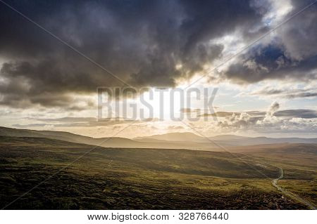 Aerial View From Glengesh Pass By Ardara, Donegal, Ireland