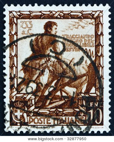 Poštovní známka Itálie 1938 Romulus orat brázdy