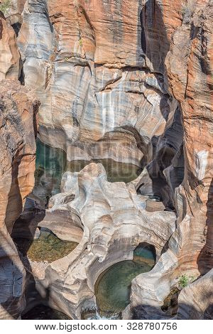 A View Of The Bourkes Luck Potholes In The Treur River