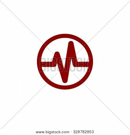 Heart Beat, Cardiogram, Life Line Circle Icon, Medical Symbol. Stock Vector Illustration Isolated On