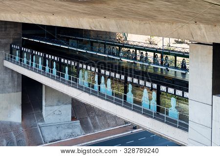 Sao Paulo, Brazil - 05, October, 2019: Wide Angle Picture Of Beautiful Architecture Sumare Metro Sta