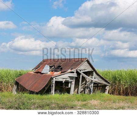 An Old Weathered 162 Year Old Shed That Withstood Several Hurricanes