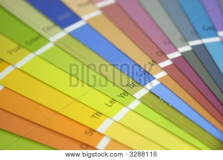 Molti campioni Spec vernice brillante colorato