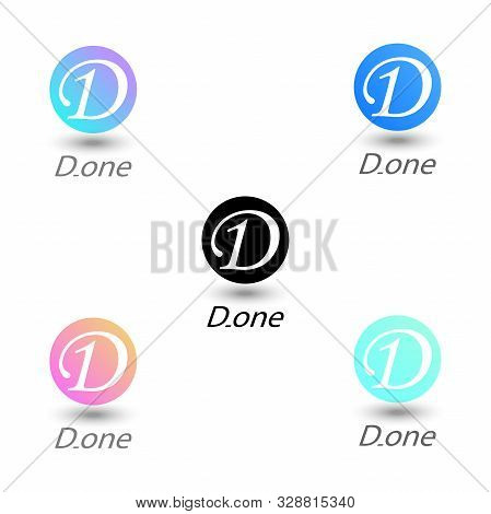 Button Letter D, Vector Illustration In Eps 10