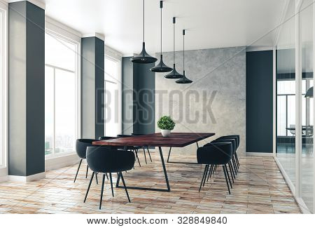 Meeting Room Interior With City View