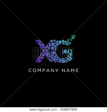 Xg Letter Logo Designs, Initial Logo Name, Circle With Gradient Color, Futuristic Logo