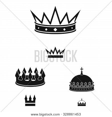 Vector Illustration Of King And Majestic Symbol. Set Of King And Gold Stock Vector Illustration.