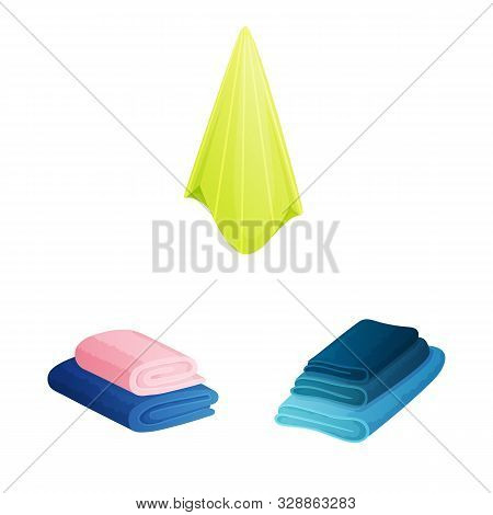 Vector Design Of Kitchen And Beach Sign. Set Of Kitchen And Hygiene Vector Icon For Stock.