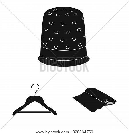 Vector Design Of Studio And Industry Symbol. Set Of Studio And Sewing Vector Icon For Stock.