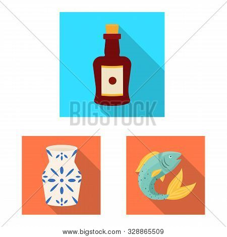 Vector Illustration Of And Historic Symbol. Set Of And Country Vector Icon For Stock.