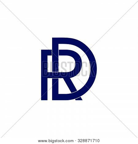 Letter Dr Overlapping Lines Design Vector Unique Unusual