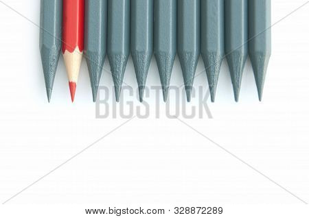 Red Pencil Standing Out