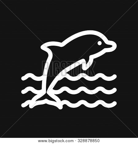 Dolphin Icon, Aquatic Mammal Vector Icon For Animal Apps And Websites