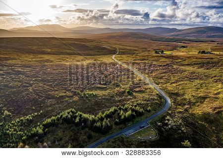 Aerial View From Glengesh Pass By Ardara, Donegal, Ireland
