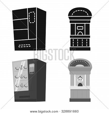 Vector Design Of Amusement And Store Icon. Set Of Amusement And Urban Stock Vector Illustration.