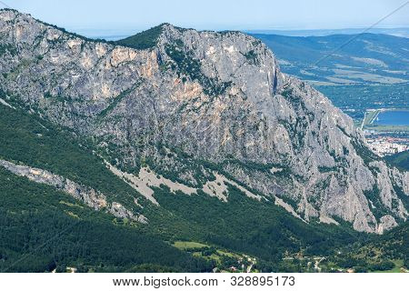 Landscape Of Vratsata Pass,  Town Of Vratsa And Village Of Zgorigrad At Balkan Mountains, Bulgaria