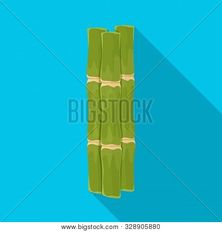 Vector Design Of Sugar And Cane Icon. Graphic Of Sugar And Plant Stock Vector Illustration.