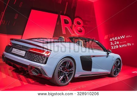 Frankfurt-september 19:  Audi R8 Spyder V10 Performace Quattro At The Frankfurt International Motor 