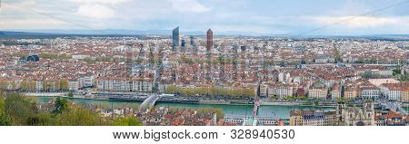 Panoramic View Of Lyon From Basilica Of Notre-dame De Fourviere Hill, Frane