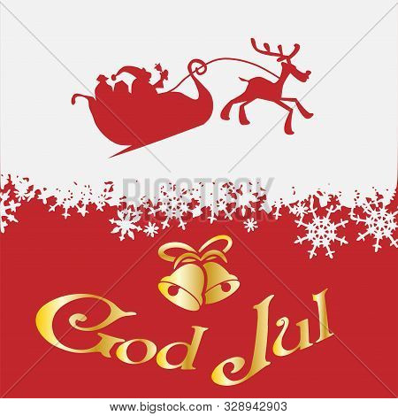 God Jul, Scandinavian Merry Christmas Greetings Background
