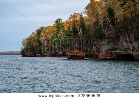 Apostle Islands Mainland Sea Caves Along The Bayfield Peninsula Along Lake Superior In Wisconsin