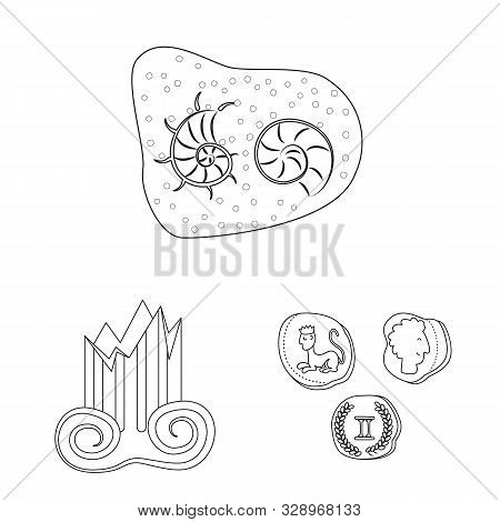 Vector Design Of Story And Research Symbol. Collection Of Story And Discovery Stock Symbol For Web.