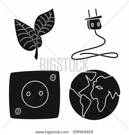 Isolated Object Of Innovation And Technology Sign. Set Of Innovation And Nature Stock Vector Illustr