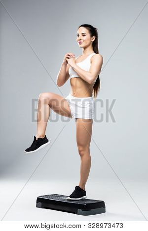 Woman Exercising Workout Fitness Aerobic Exercise Isolated