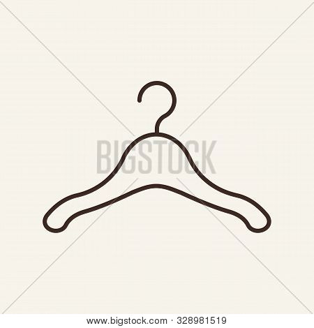 Cloakroom Line Icon. Hanger, Clothes, Cloakroom. Public Services Concept. Vector Illustration Can Be