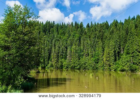 Red Lake (also Known As Lake Ghilcoş Or The Killer Lake) Is A Natural Dam Lake Formed Following The 