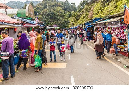 Cameron Highlands Malaysia. March 10 2019. A View Of Market At The Kea Farm Market In Cameron Highla