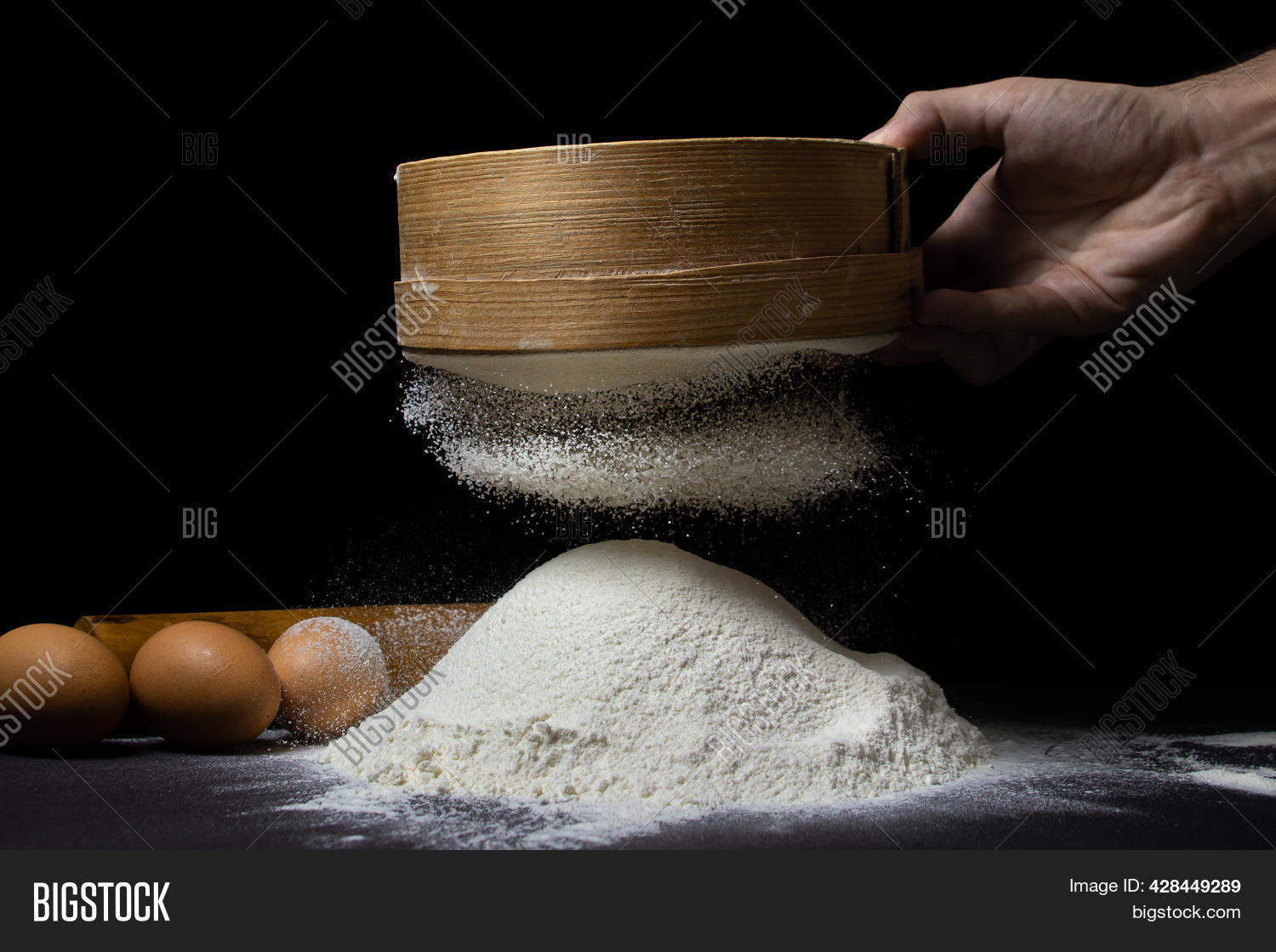 Flour Sifted Through Image & Photo (Free Trial) Bigstock