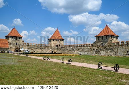 Old medieval Turkish and Russian Bender fortress on Dniester river in Tighina or Bendery, Transnistria, Moldova