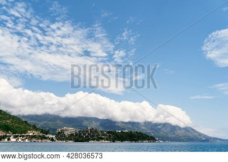 View From The Sea To The Dukley Hotel In Budva, Montenegro